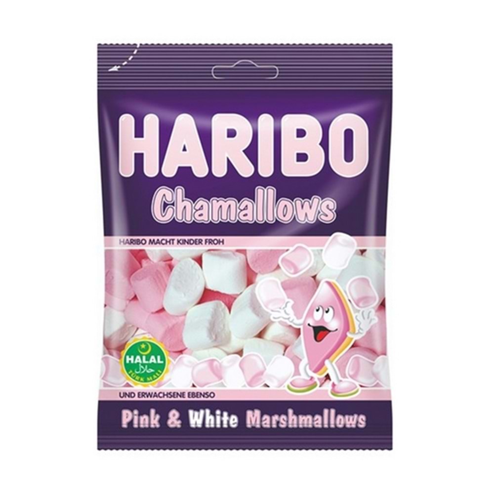 Haribo Chamallows Pembe Beyaz Marshmallow 70 Gr