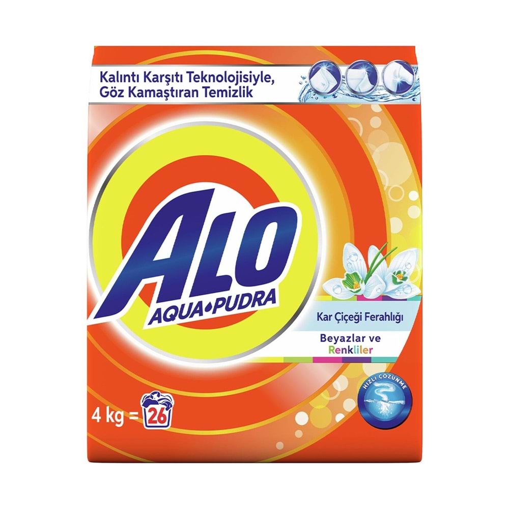 Alo Kar Çiçeği Beyazlar&Renkliler 26 Yıkama 4 Kg