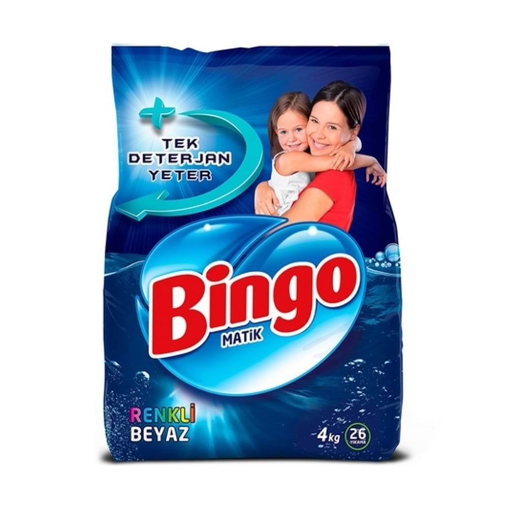 Bingo Matik Renkli Beyaz 4 Kg