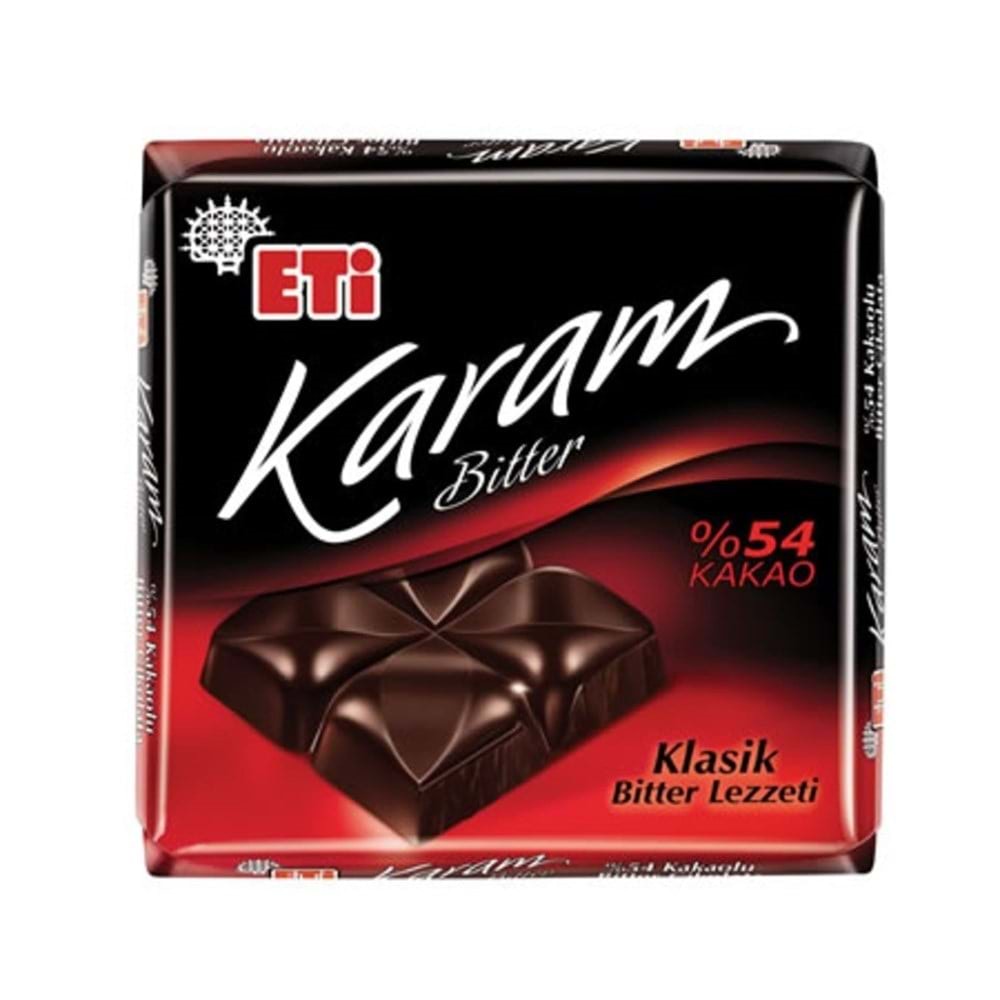 Eti Karam Klasik %54 Bitter Kare Çikolata 60 Gr