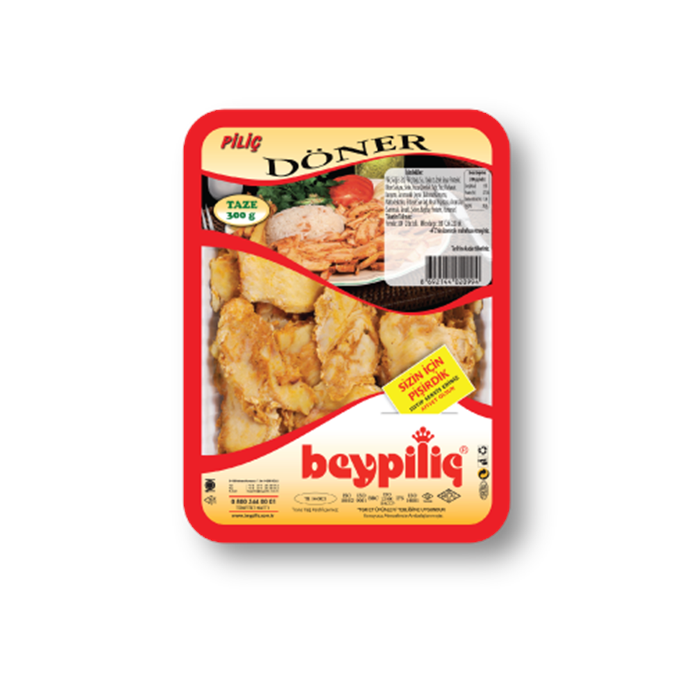 Beypiliç Map Tabaklı Piliç Pişmiş Döner 300 Gr