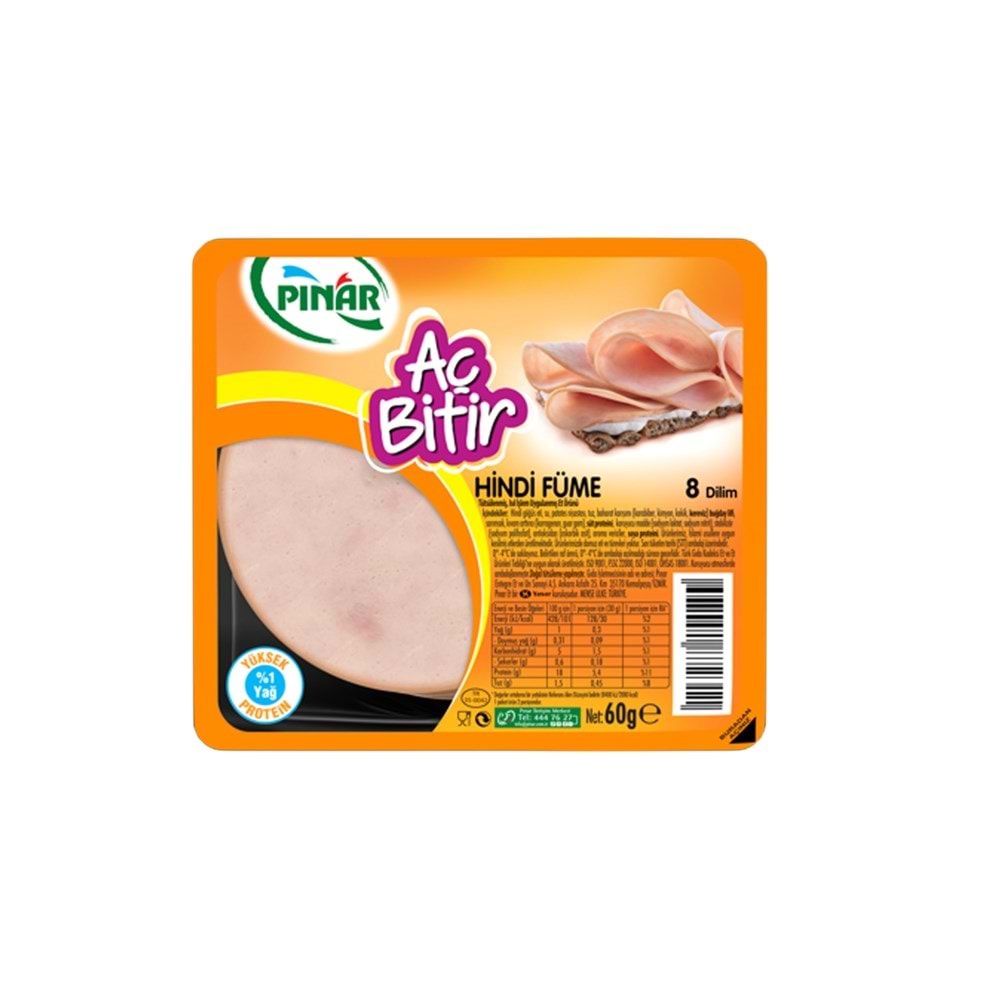 Pınar Hindi Füme Aç Bittir 60 Gr