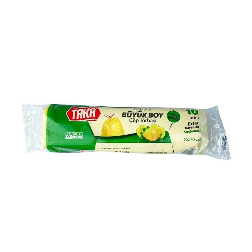Taka Çöp Torbası Büyük Boy Limonlu 65X70 10 Lu