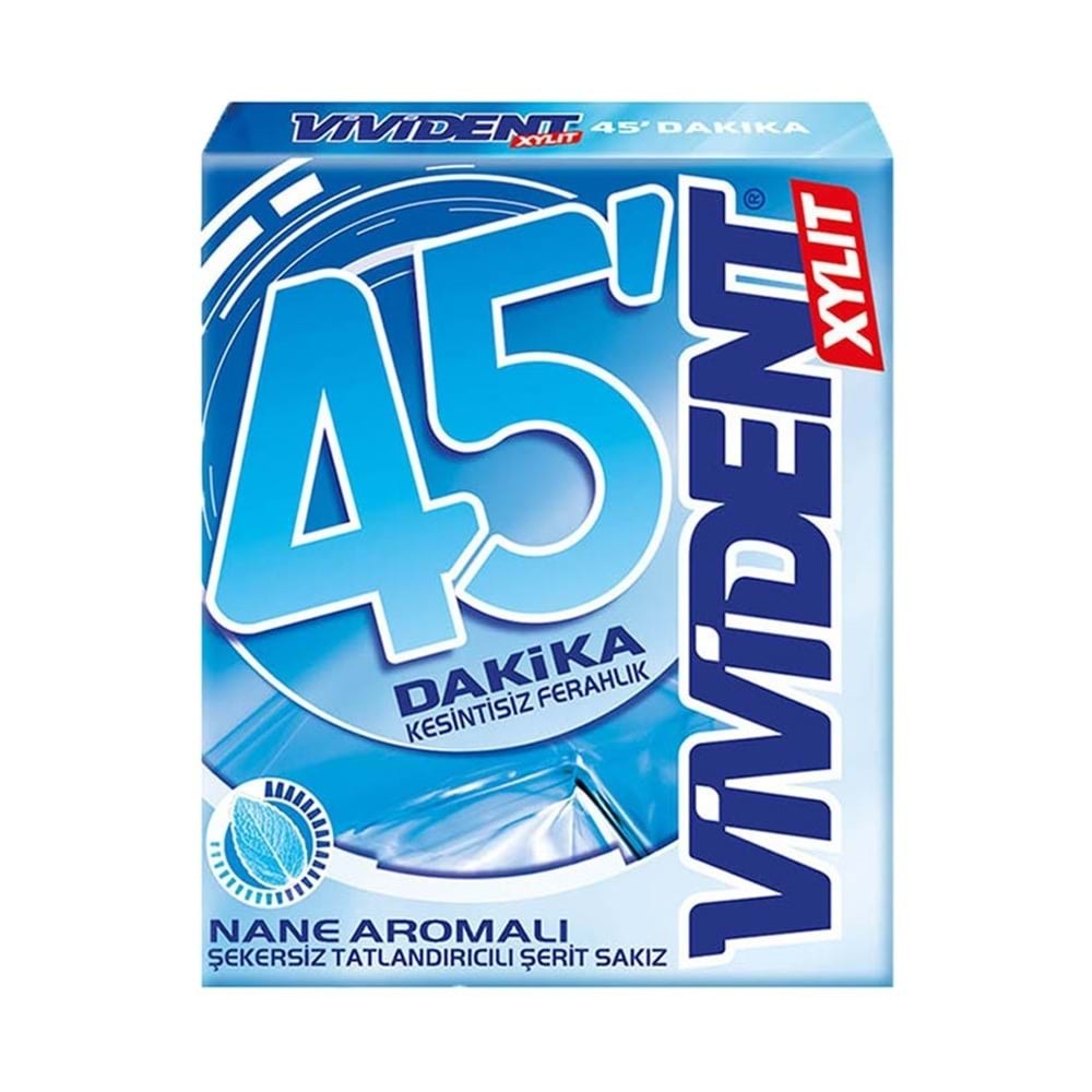 Vivident Xylit 45 Dakika Nane Aromalı Şerit Sakız 33 Gr