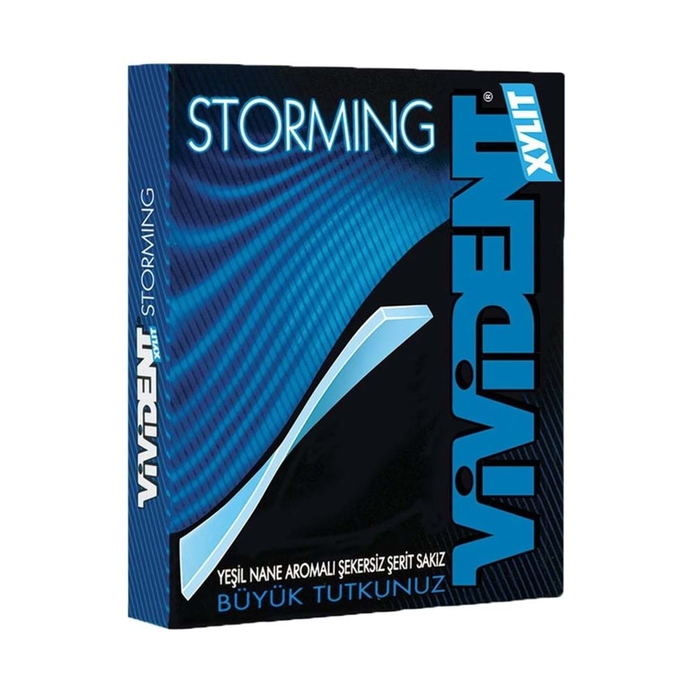 Vivident Xylit Storming Yeşil Nane Aromalı Sakız 33 Gr