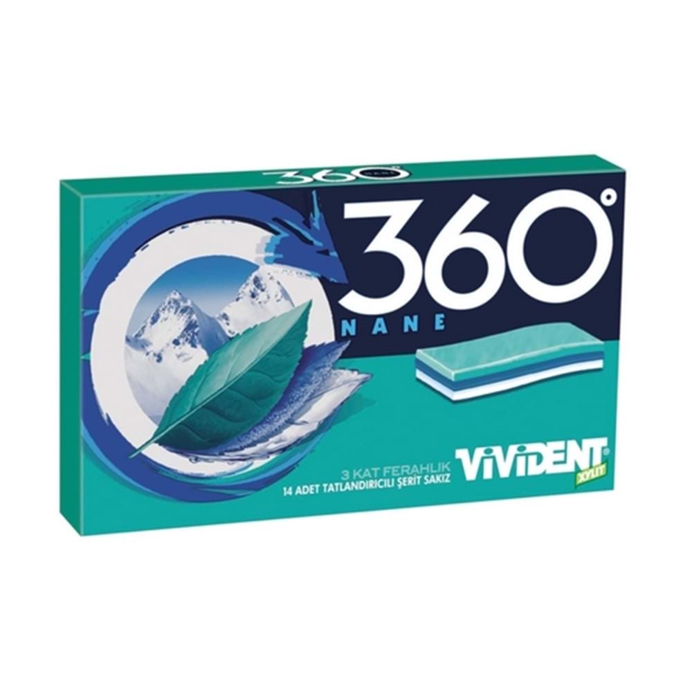 Vivident Xylit 360 Derece Nane Aromalı Şerit Sakız 14 Lü 33 Gr