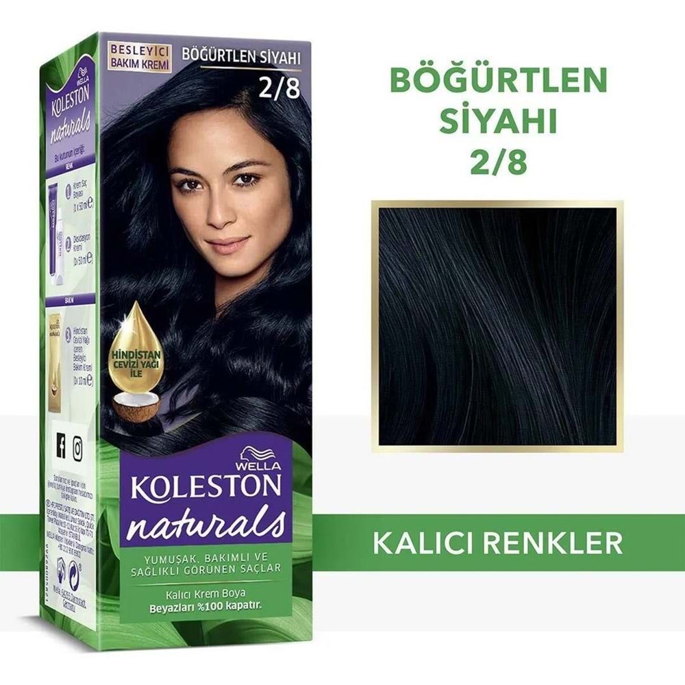 Koleston Saç Boyası Naturel 2/8 Böğürtlen Siyah