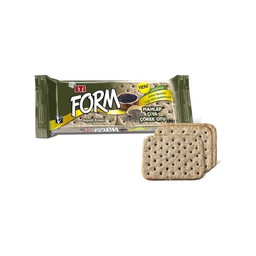 Eti Form Mahlep Çiyalı Çörekotlu Kepekli Bisküvi 40 Gr