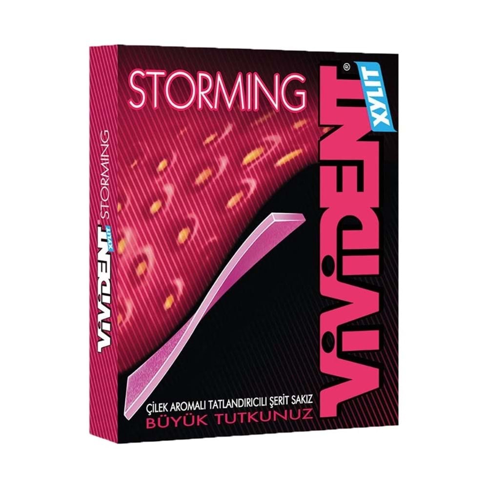 Vivident Xylit Storming Çilek Aromalı Sakız 33 Gr