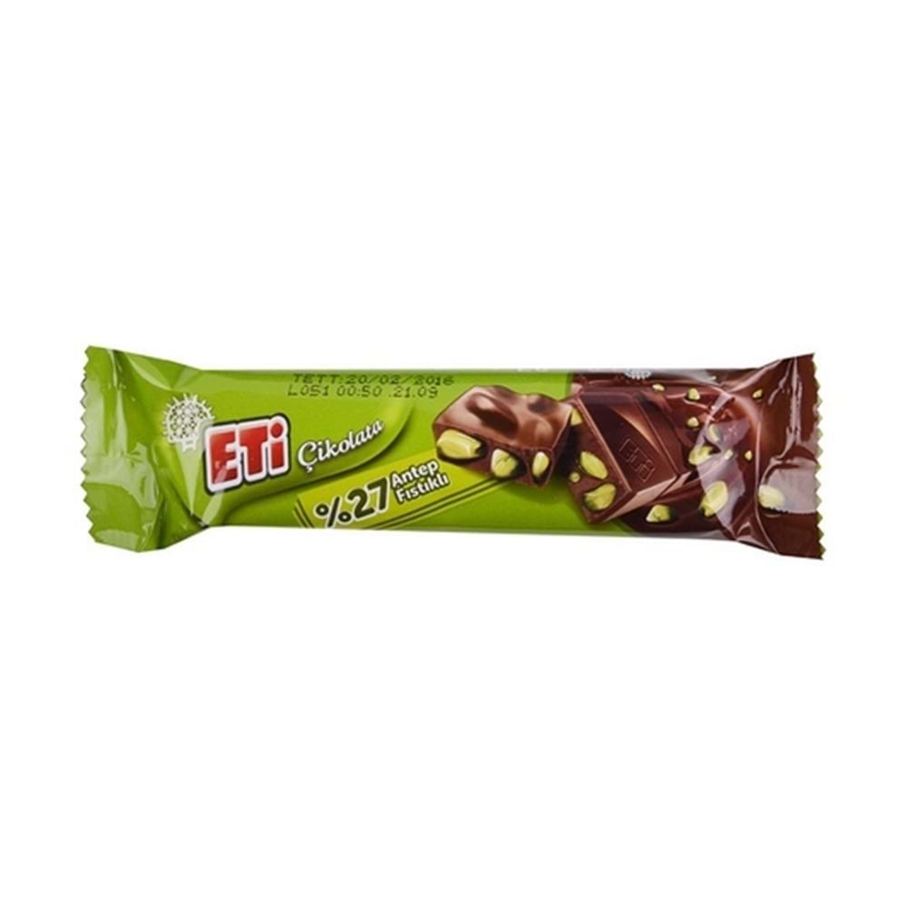 Eti İçibol %27 Antep Fıstıklı Sütlü Çikolata 30 Gr
