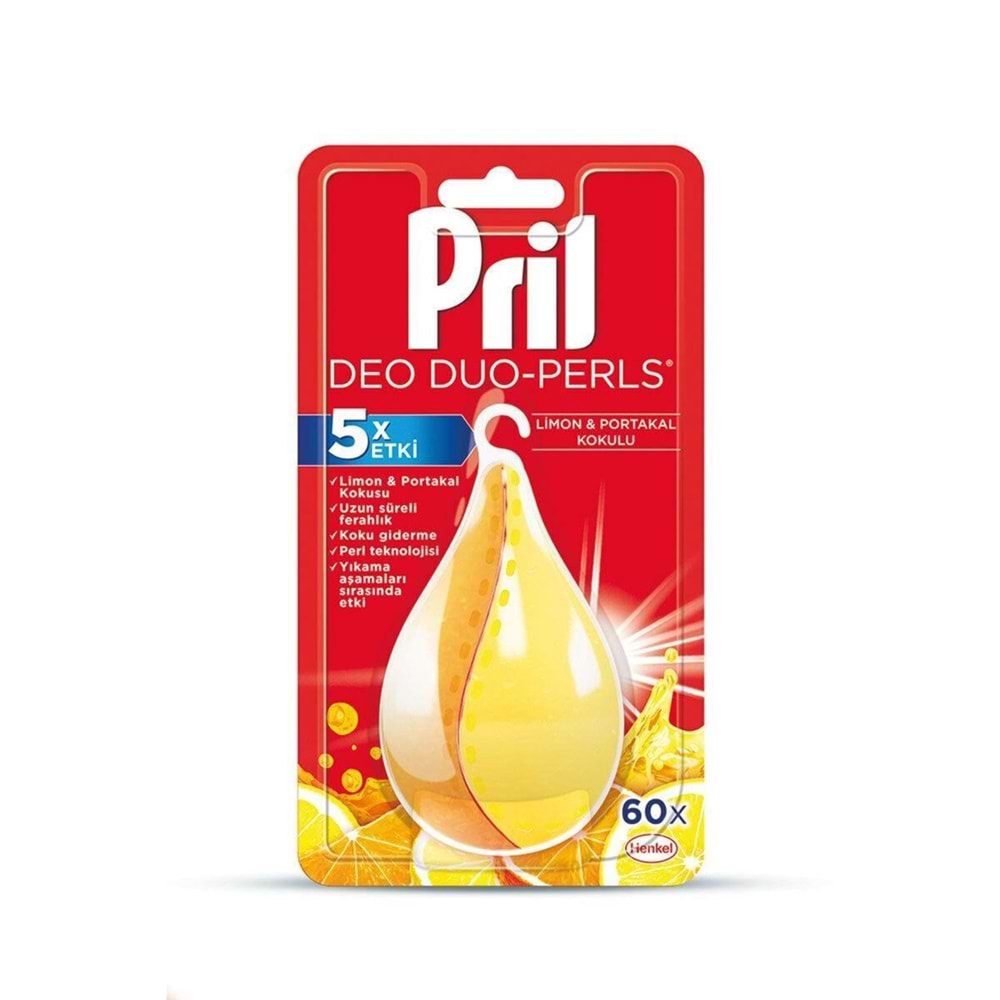 Pril Deo Perls Bulaşık Makinesi Koku Giderici Limon & Portakal 17Gr