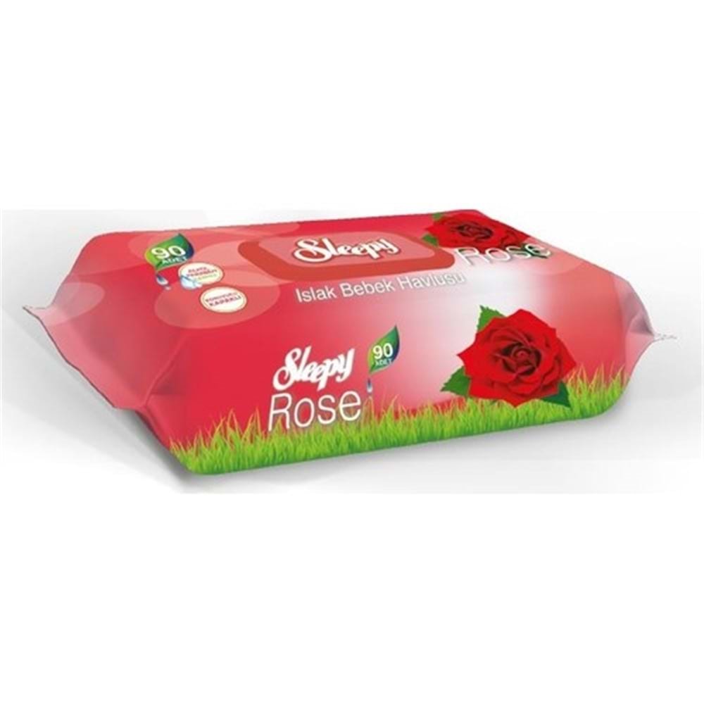 Sleepy Islak Havlu Güllü Kapaklı 90 Lı