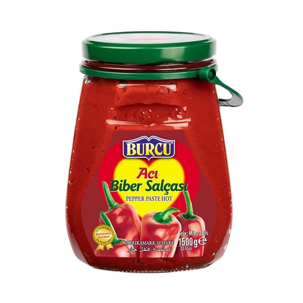 Burcu Acı Biber Salçası 1500 Gr Cam