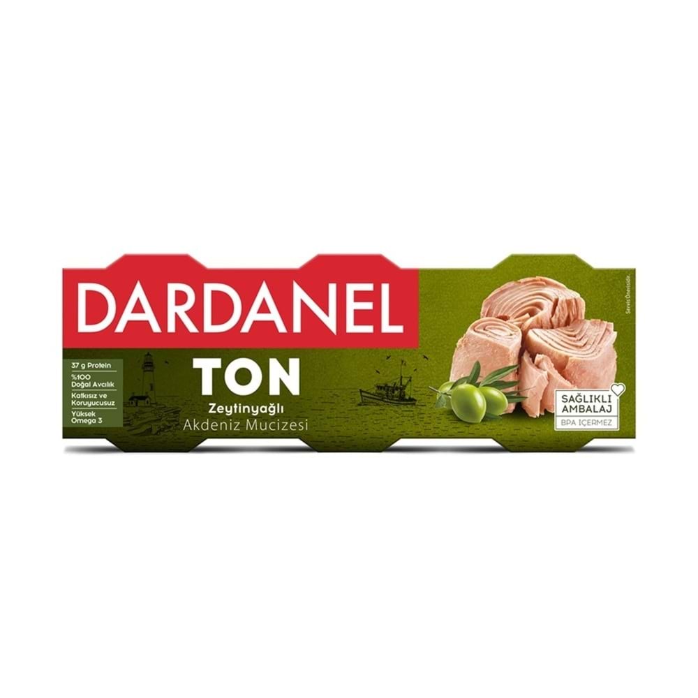 Dardanel Ton Balığı Zeytinyağlı 3 Lü 225 Gr