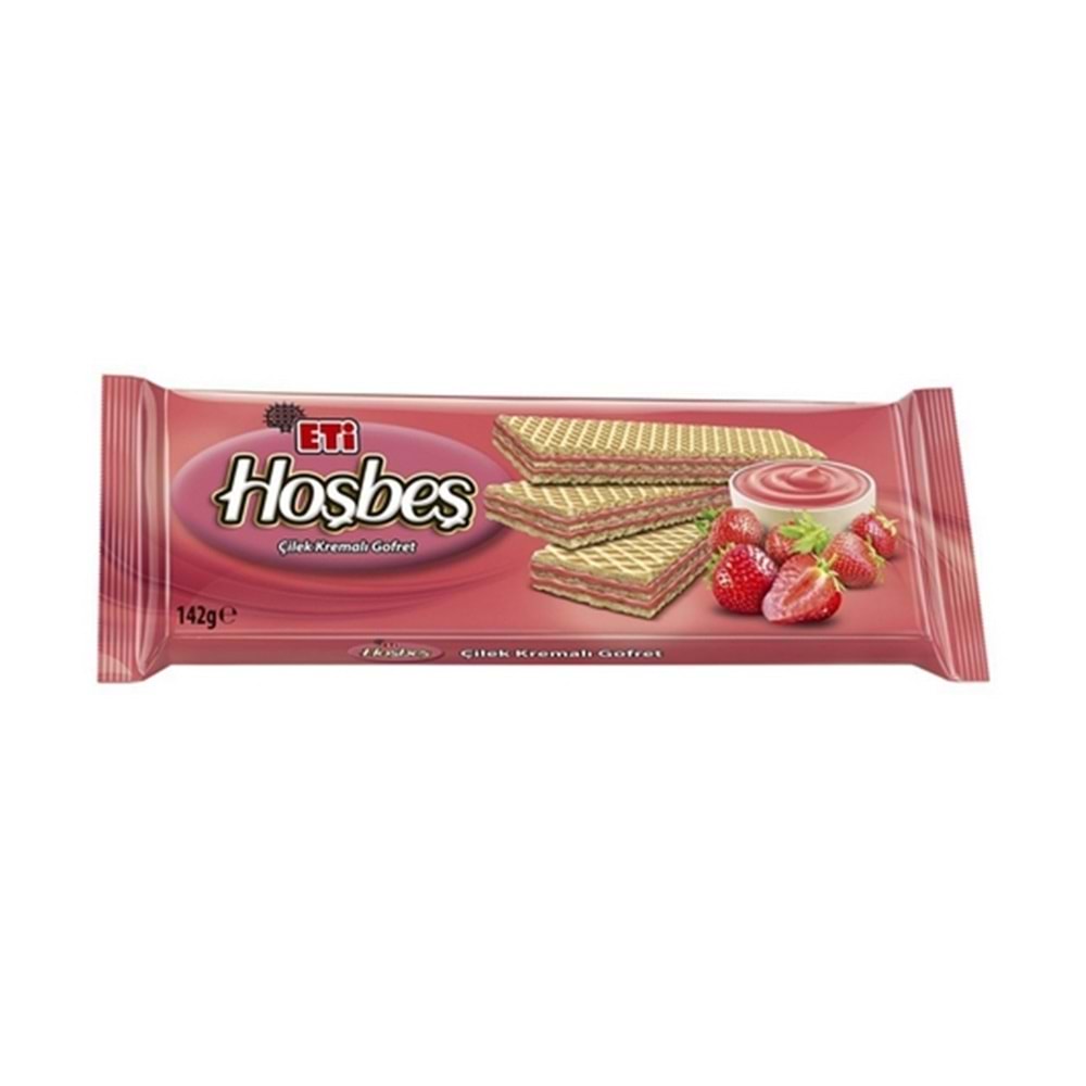 Eti Hoşbeş Çilek Kremalı Gofret 142 Gr