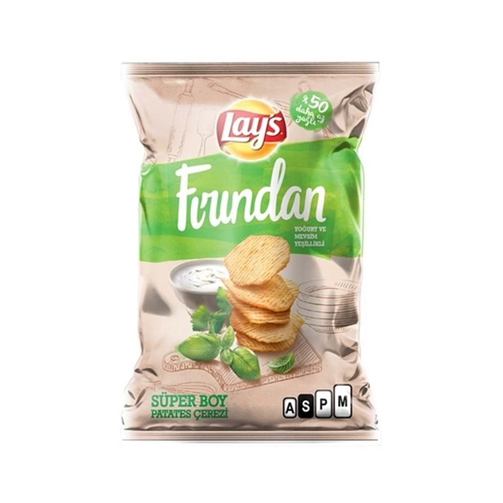 Lays Yoğurt & Mevsim Yeşillikleri Fırından Patates Cipsi 113 Gr