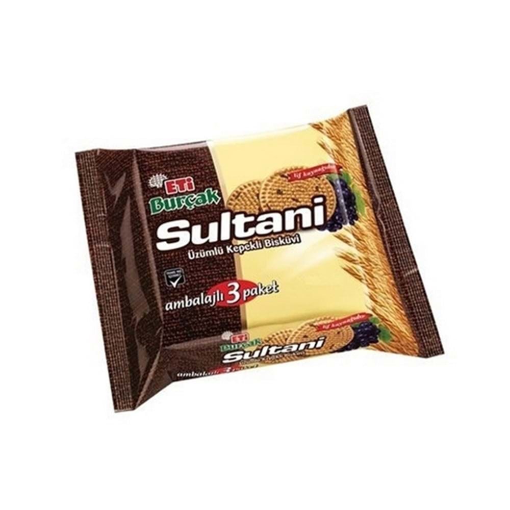 Eti Burçak Sultani Bisküvi 3 Lü Paket 369 Gr