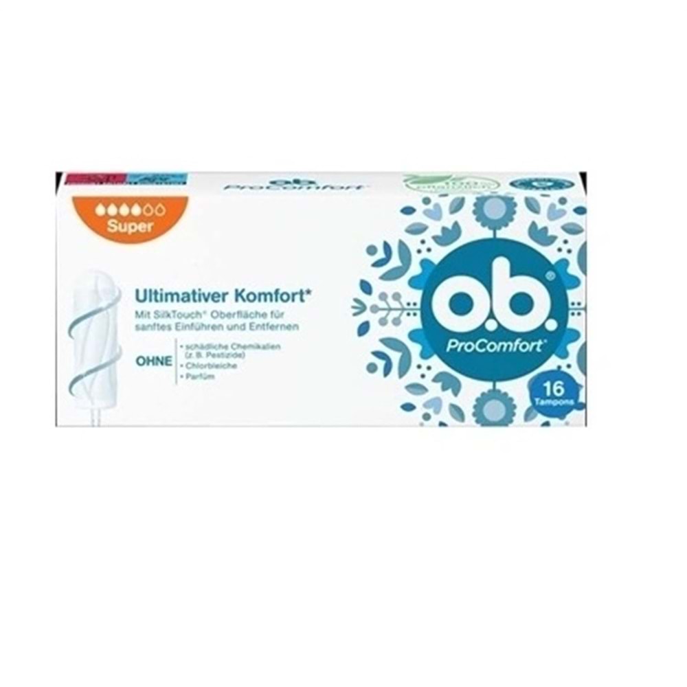 O.B Pro Comfort Super Tampon 16 Lı
