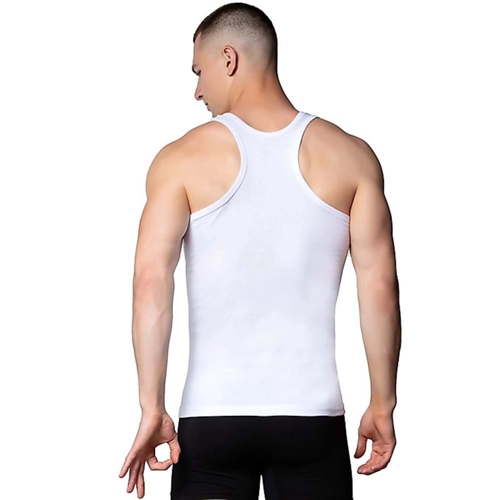 Gümüş İç Giyim Ribana Sporcu Atlet Tekli - 4019 - Beyaz - M