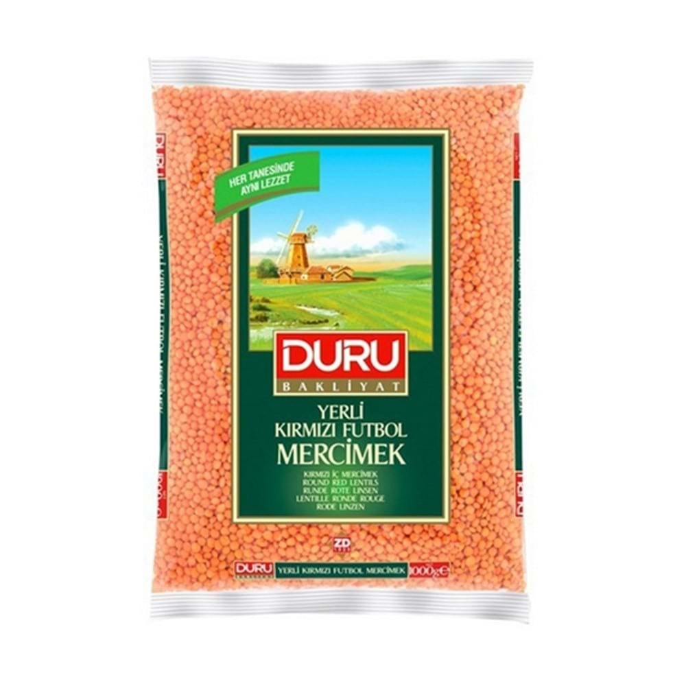 Duru Kırmızı Futbol Mercimek 1 Kg
