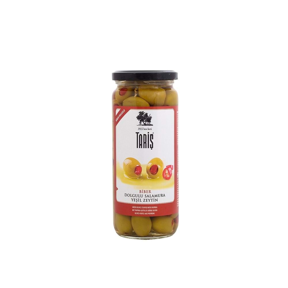 Tariş Yeşil Zeytin Biberli 485 Gr