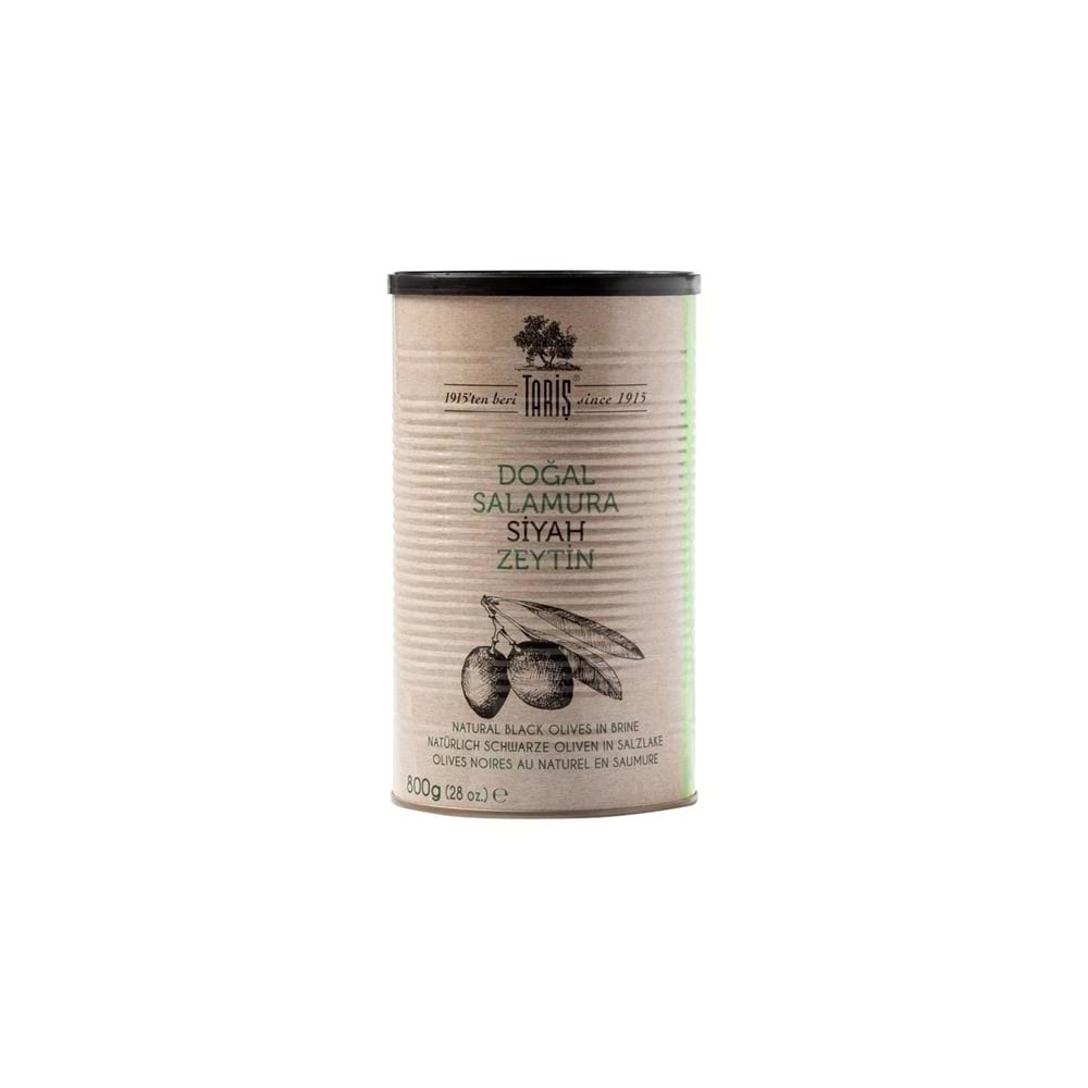 Tariş Doğal Salamura Siyah Zeytin 800 Gr