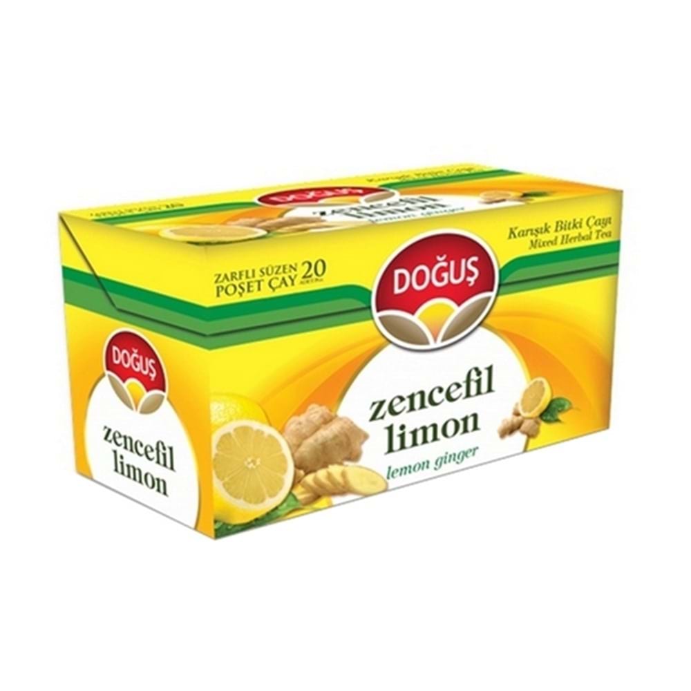 Doğuş Poşet Bitki Çayı Zencefil Limon 20 Li Paket 40 Gr