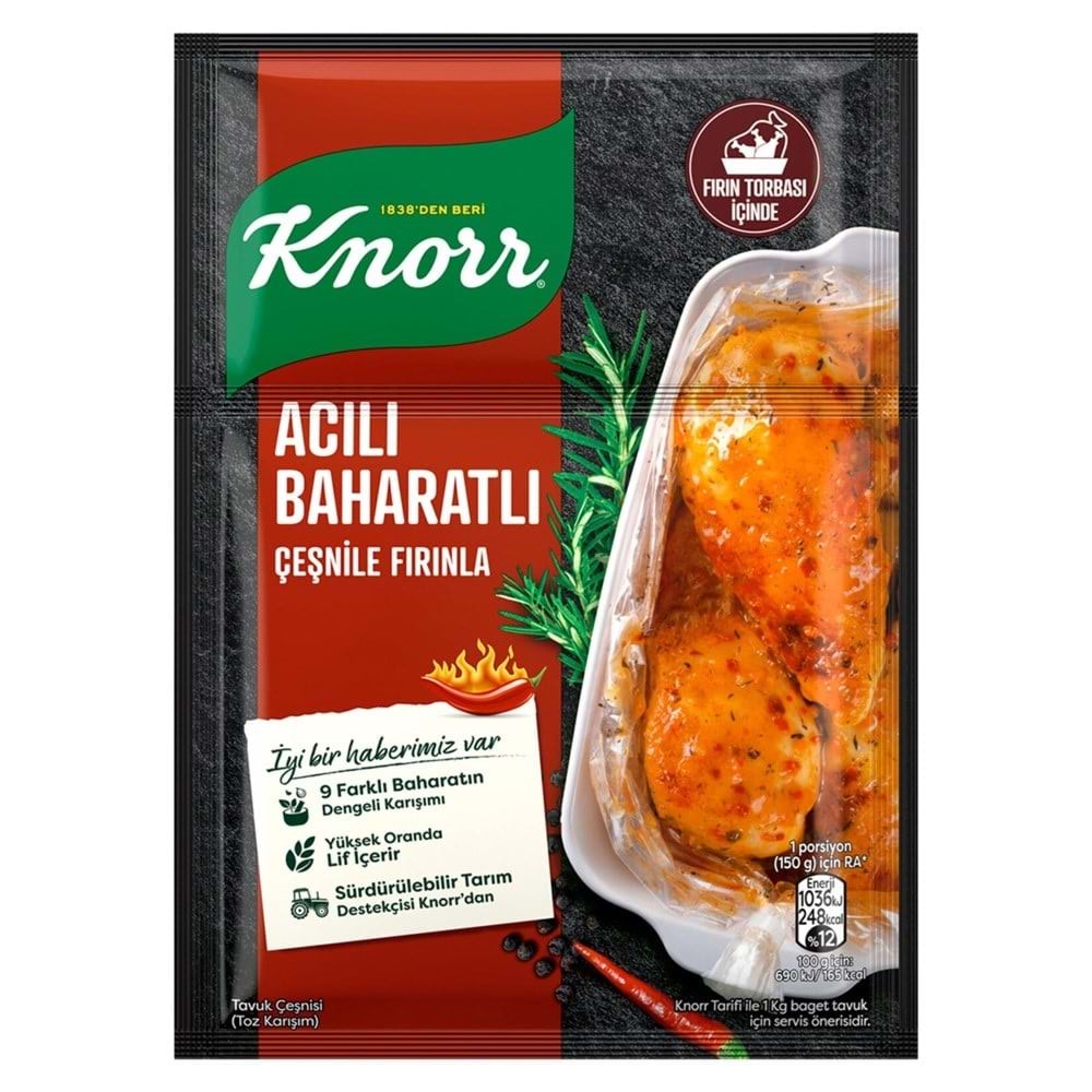 Knorr Çeşni Fırında Tavuk Acılı Baharatlı 31 Gr