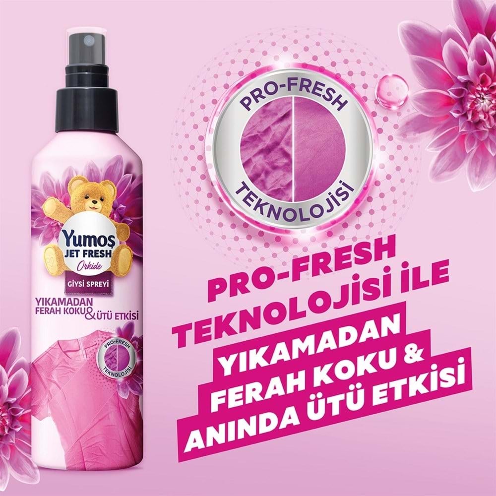Yumoş Jet Fresh Giysi Spreyi Orkide 200 Ml