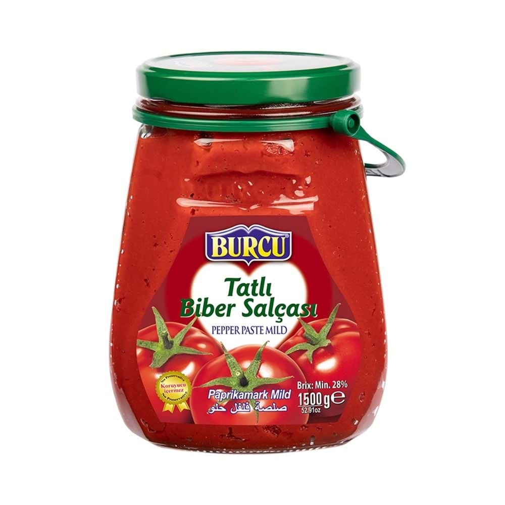Burcu Tatlı Biber Salçası 1500 Gr Cam