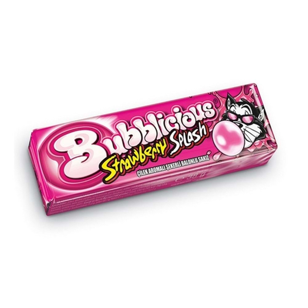 Bubblicious Çilek Aromalı Şekerli Balolnlu Sakız 38 Gr