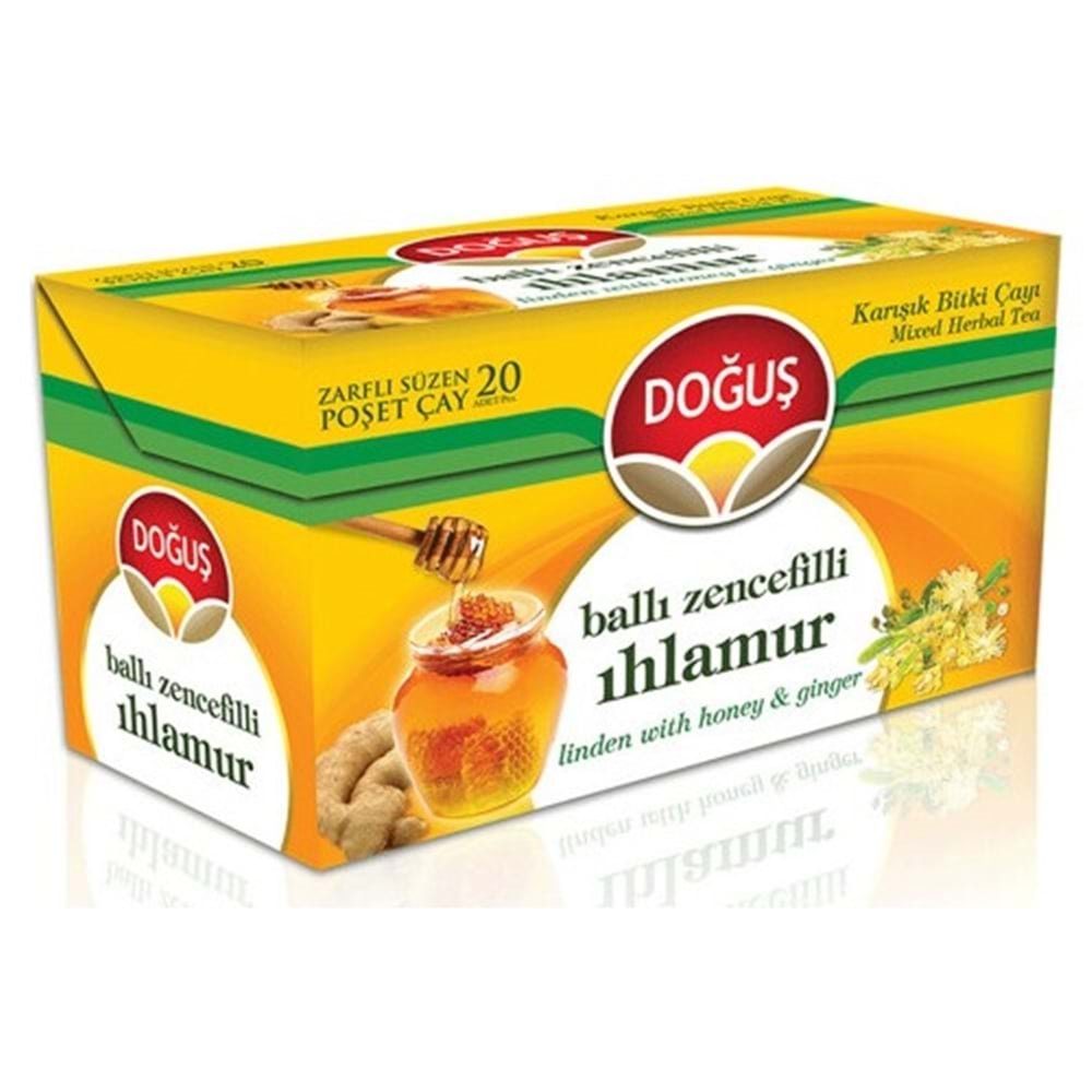 Doğuş Poşet Bitki Çayı Ballı Zencefil Ihlamur 20 Li Paket 30 Gr