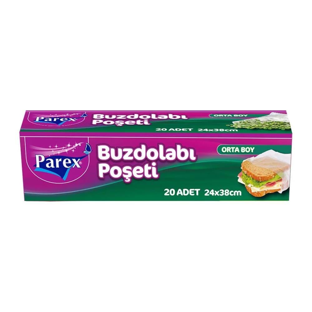 Parex Buzdolabı Poşeti Orta Boy 24X38 Cm 20 Li