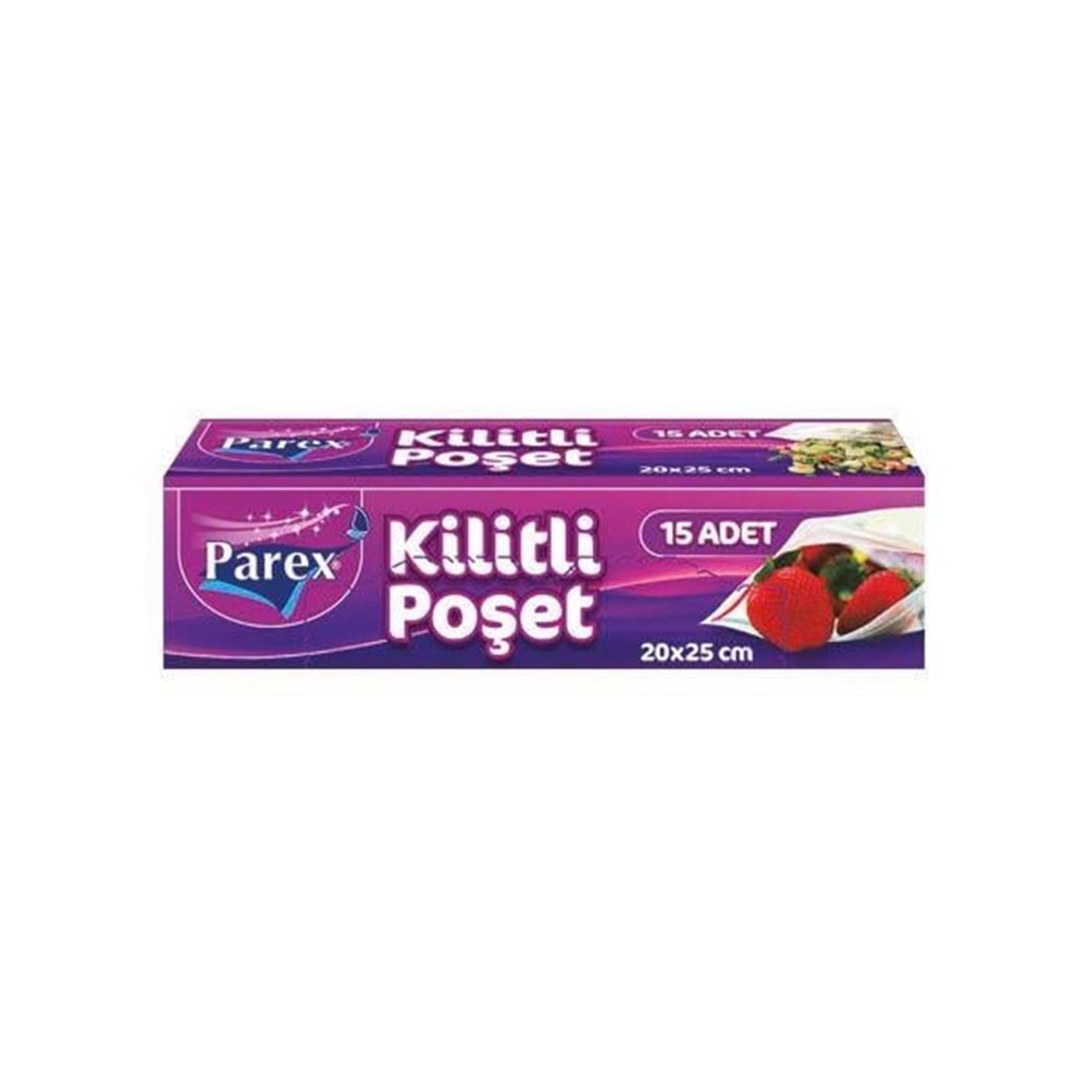 Parex Buz Poşeti 20X25 Cm Kilitli 12 Li