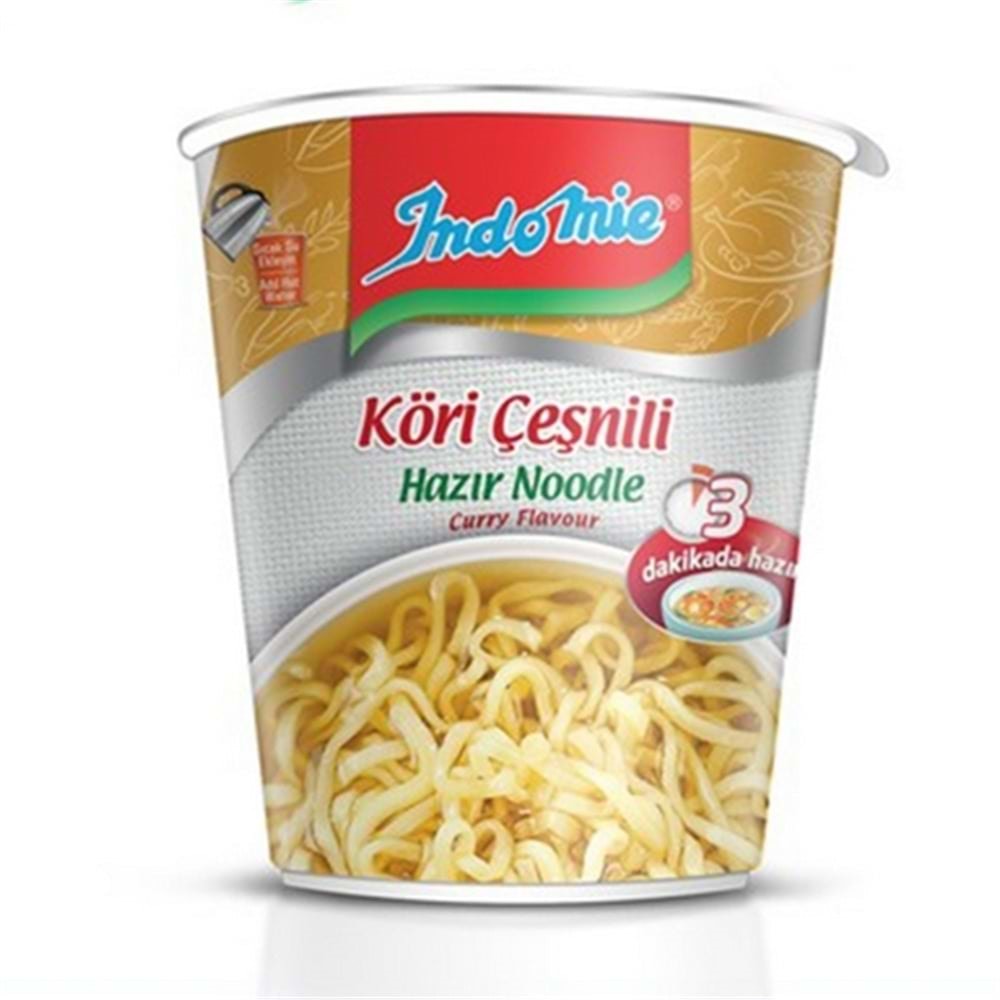 İndomie Bardak Köri Soslu Noodle 60 Gr