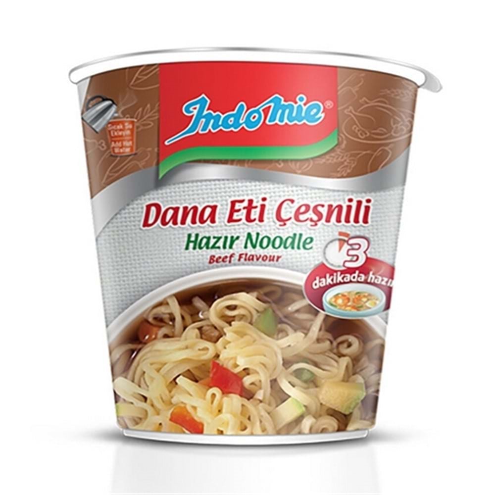 İndomie Bardak Dana Etli Noodle 60 Gr