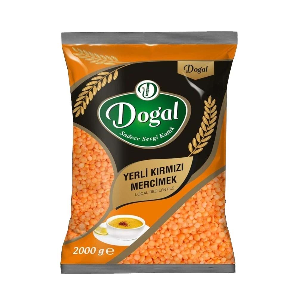 Doğal Yerli Kırmızı Mercimek 2 Kg