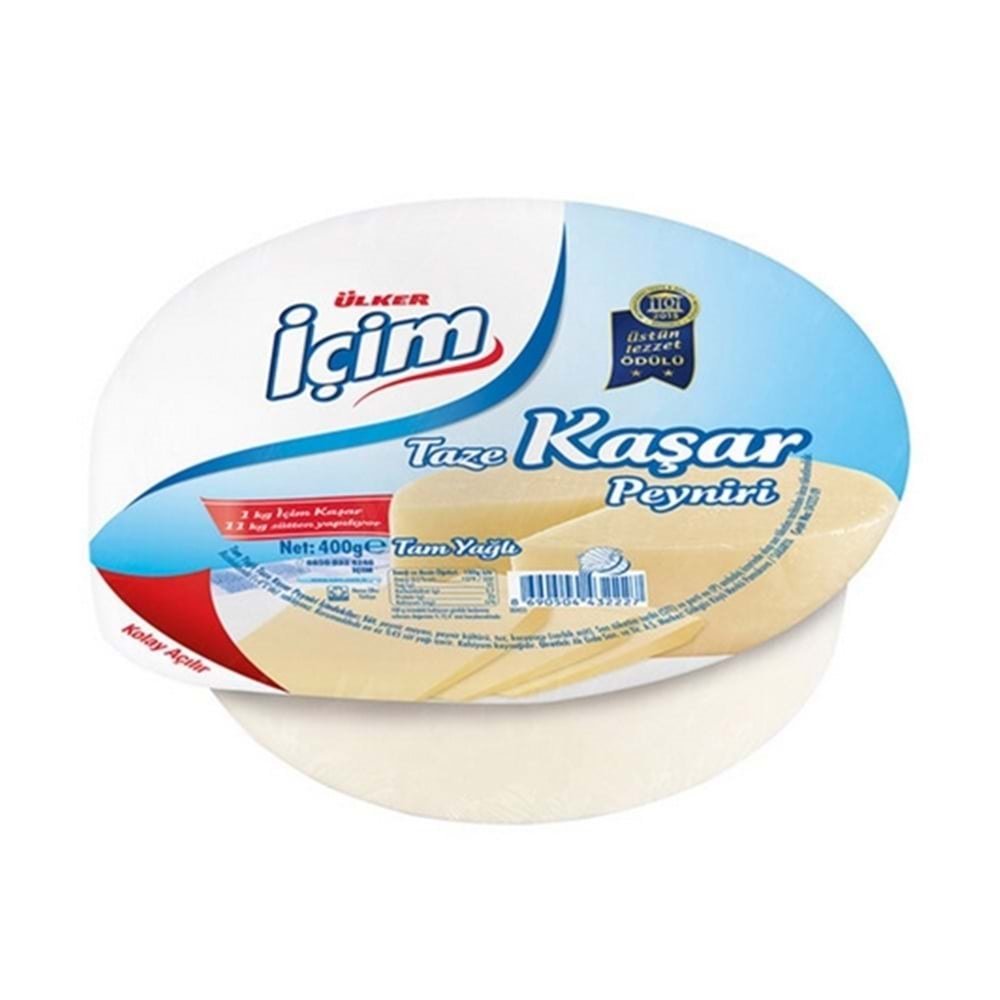 İçim Taze Kaşar Peyniri Tam Yağlı 400 Gr