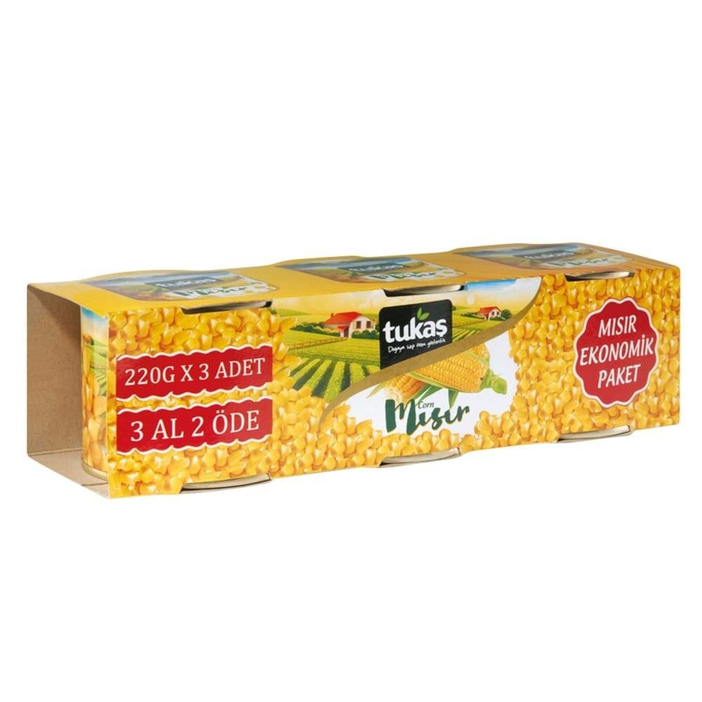 Tukaş Mısır Konservesi 3 Lü 450 Gr