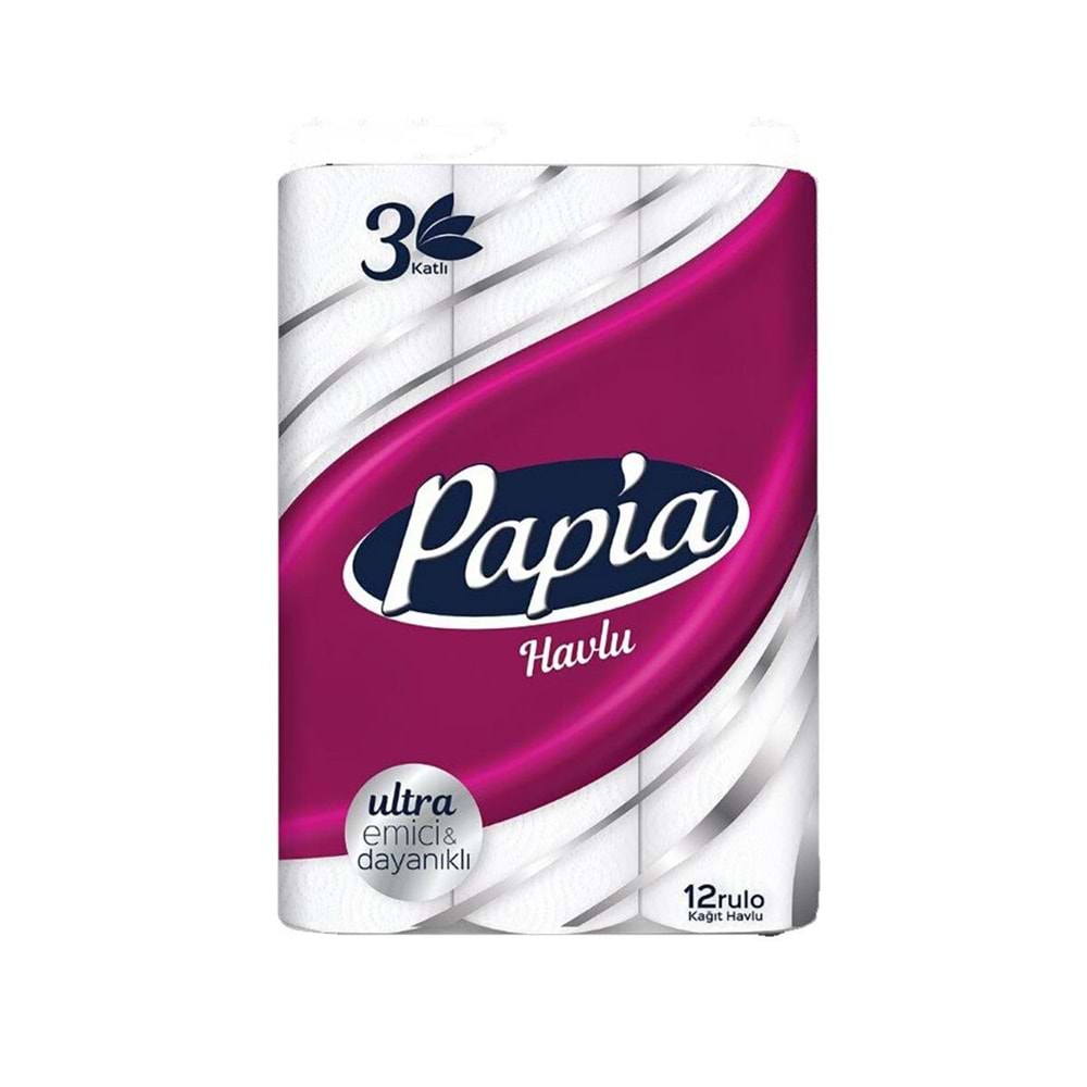 Papia Kağıt Havlu 12 Li 3 Katlı