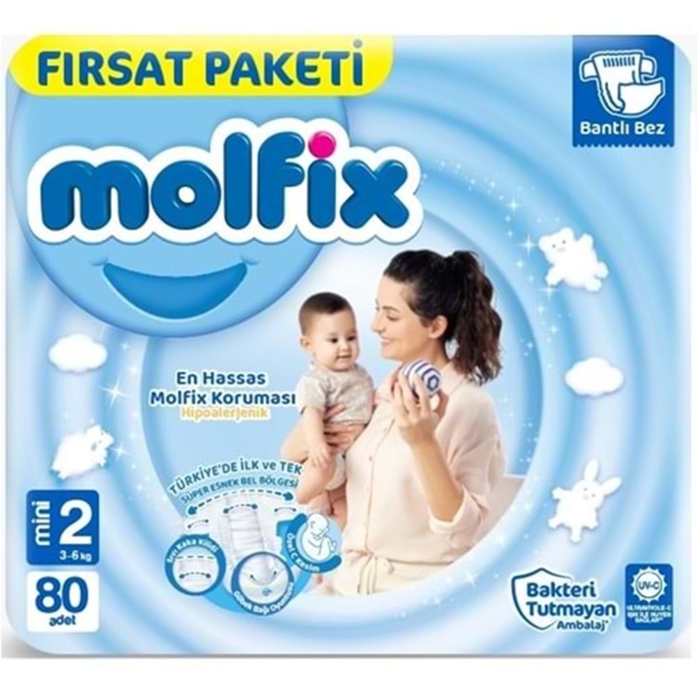 Molfix Fırsat No:2 Mini 80 Li Çocuk Bezi