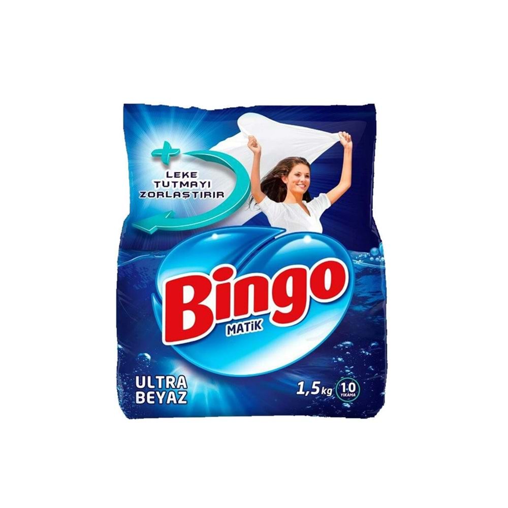 Bingo Auto Ultra Beyaz Toz Deterjan 1.5 Kg
