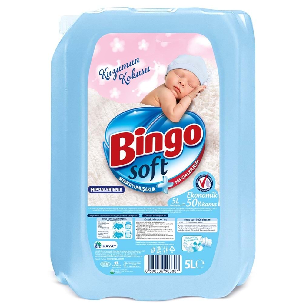 Bingo Soft Yumuşatıcı Kuzumun Kokusu 5 Lt