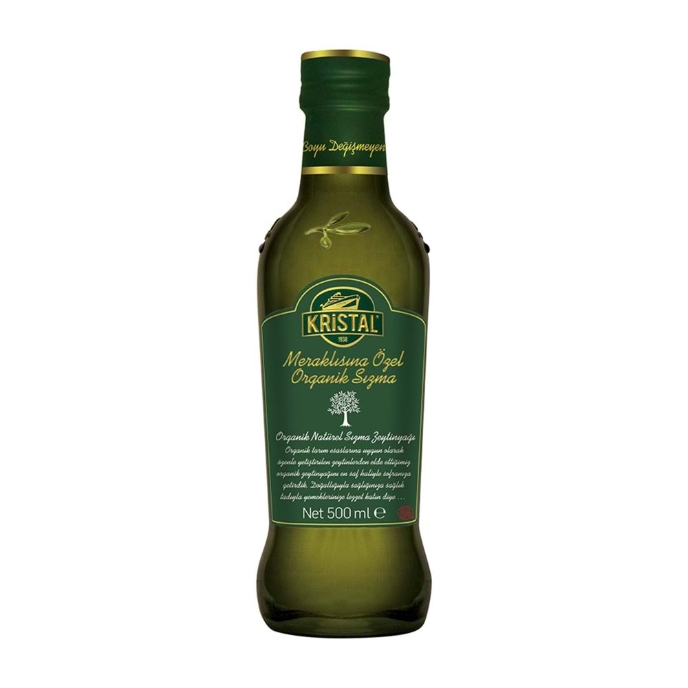 Kristal Organik Sızma Zeytinyağı 500 Ml Cam