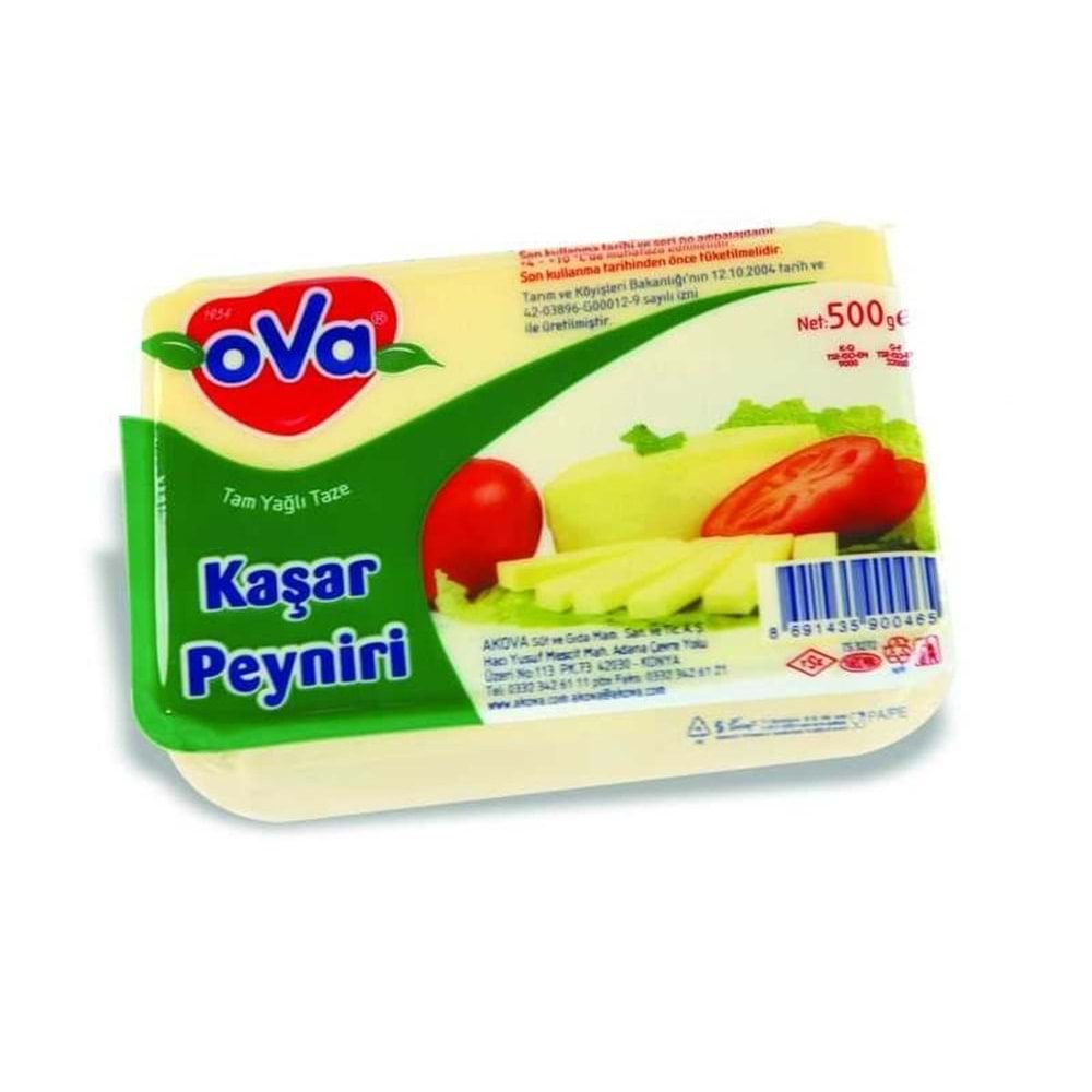Ova Kaşar Peynir 500 Gr Kare