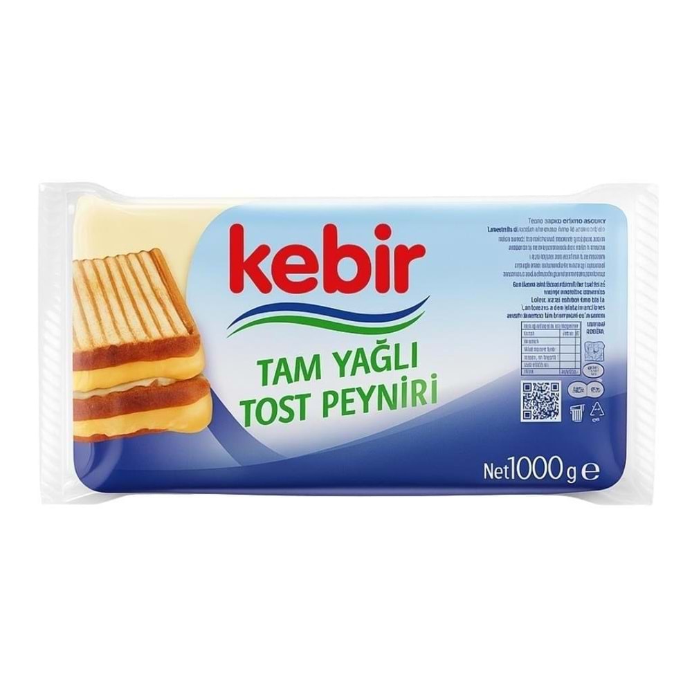 Kebir Tost Kaşar Peyniri Tam Yağlı 1 Kg