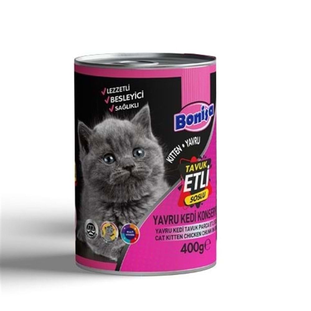 Bonisa Tavuk Etli Yavru Kedi Yemi 400 Gr