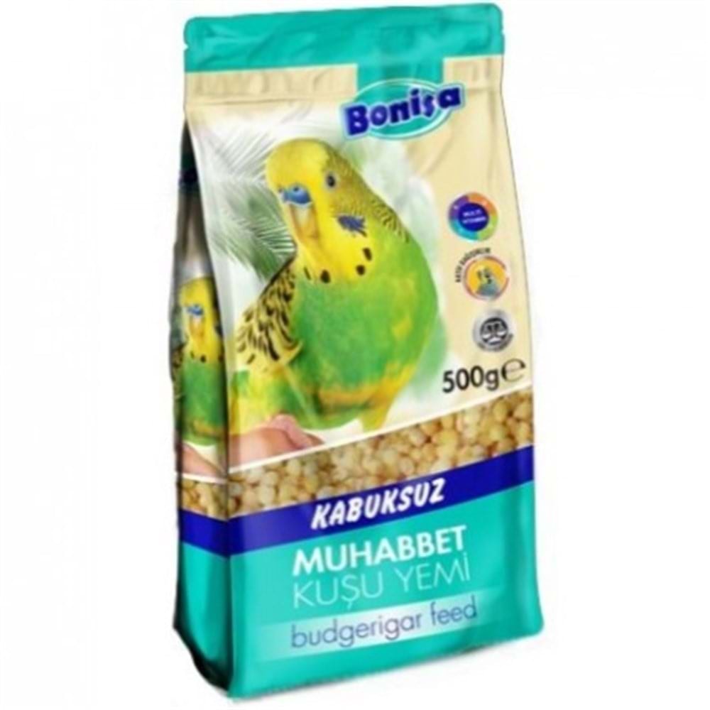 Bonisa Kabuksuz Muhabbet Kuşu Yemi 500 Gr
