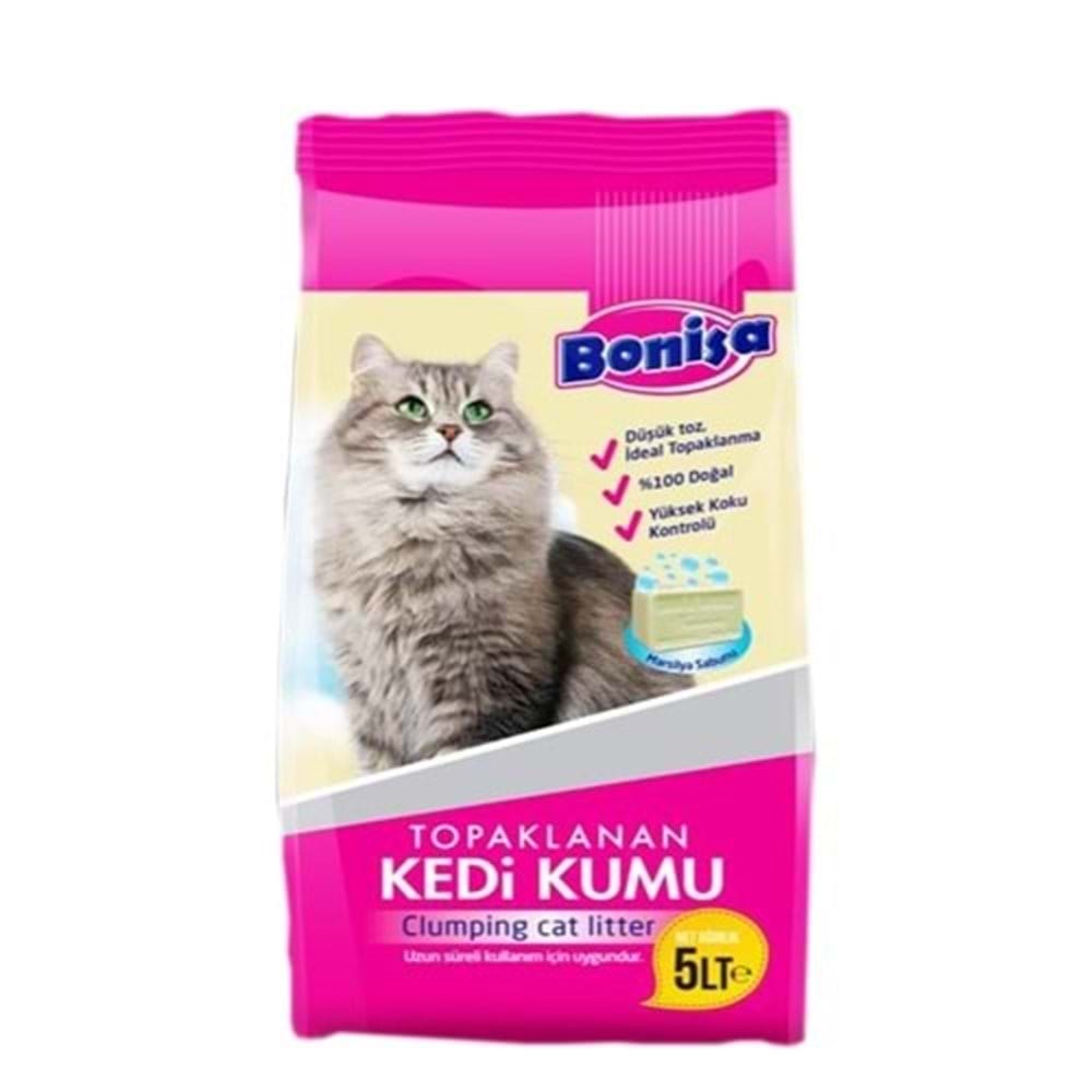 Bonisa Topaklanan Sabun Kokulu Kedi Kumu 5 Lt