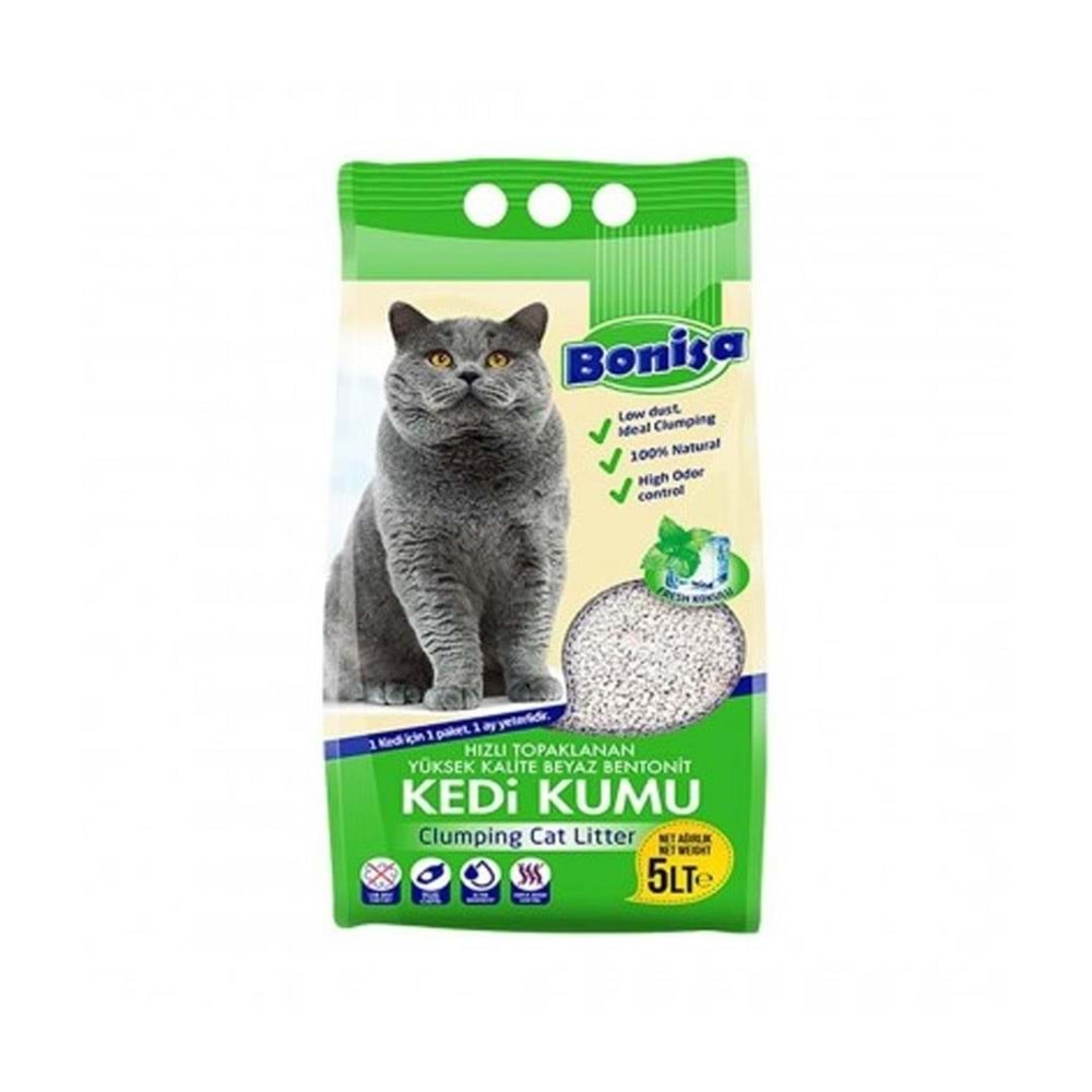 Bonisa Topaklanan Fresh Kokulu Kedi Kumu 5 Lt